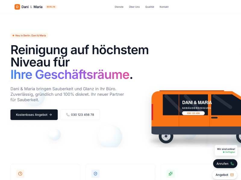 Preview for Cleaning Services Landing Page Template