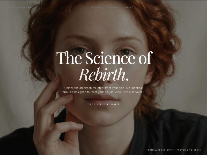 Preview for Clinical Luxury Skincare E-commerce Landing Page Template