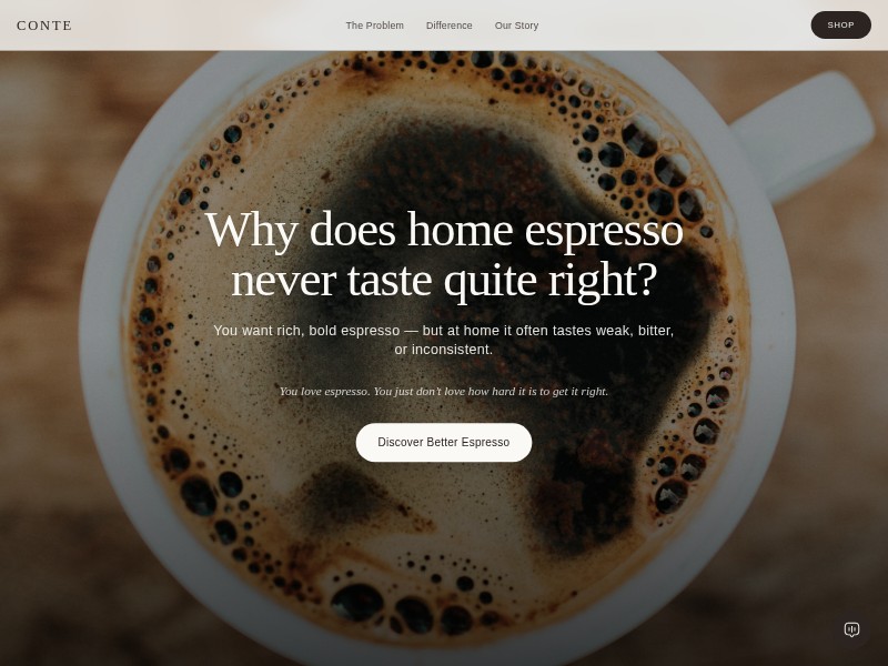 Preview for Coffee Brand Landing Page Template