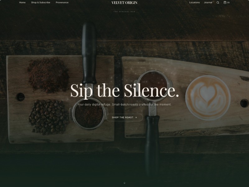 Preview for Coffee E-commerce Landing Page Template
