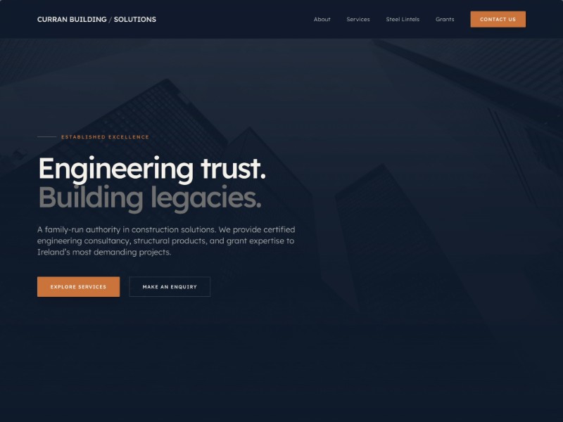 Preview for Construction & Engineering Services Landing Page Template