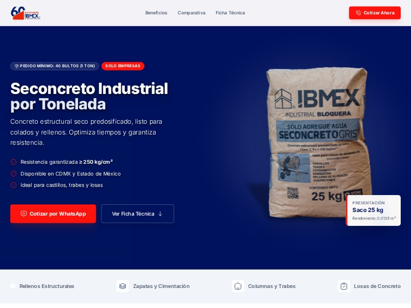 Preview for Industrial Product Landing Page Template