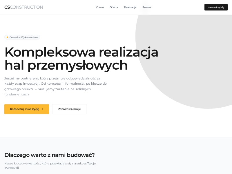 Preview for Construction Services Landing Page Template