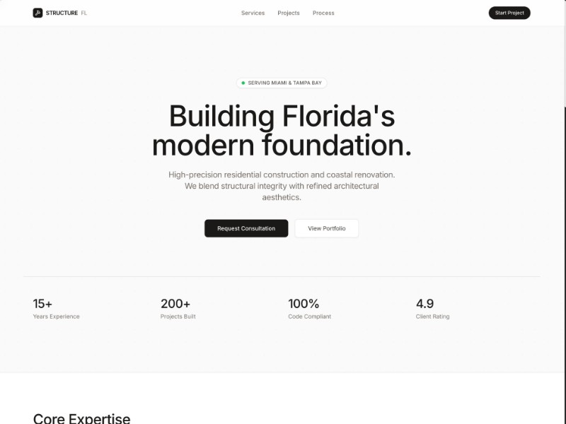 Preview for Construction Services Landing Page Template