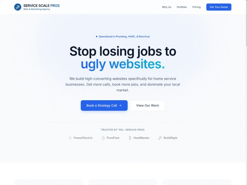 Preview for Contractor Services Landing Page Template