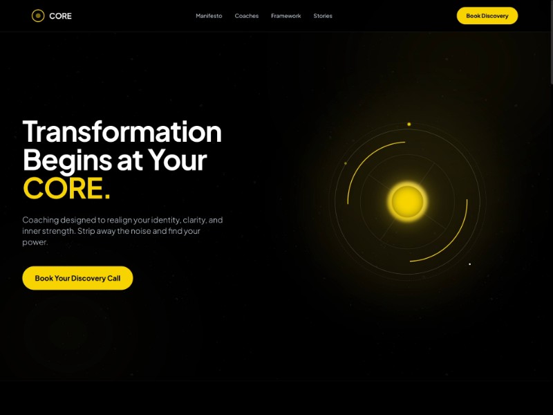 Preview for CORE Coaching Landing Page Template