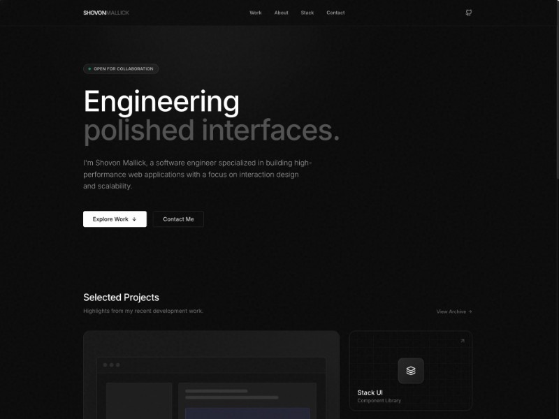 Preview for Developer Portfolio Website Template
