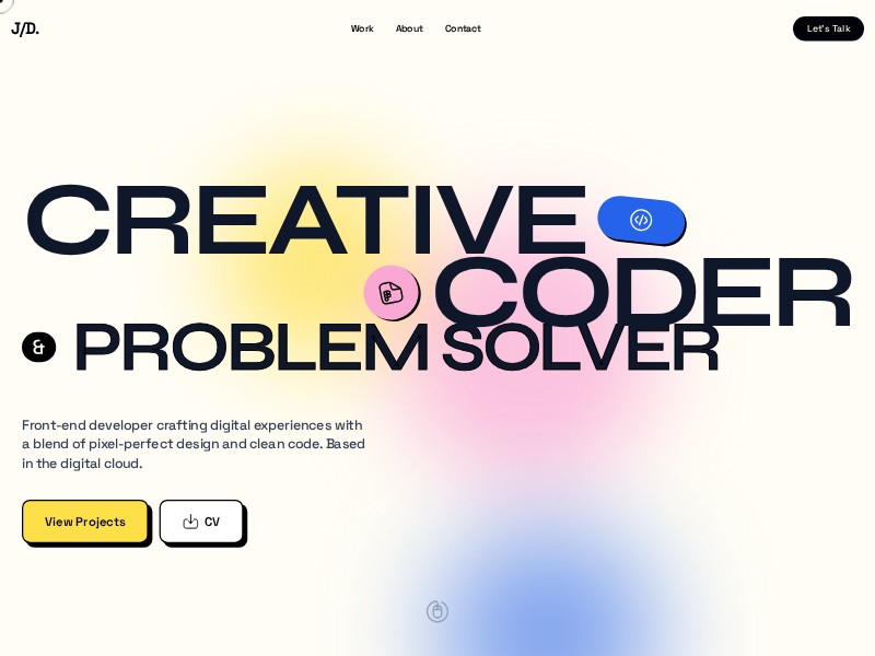 Preview for Creative Coder Portfolio Website Template