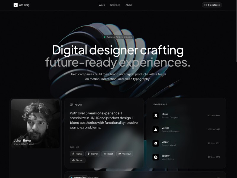 Preview for Creative Director Portfolio Website Template