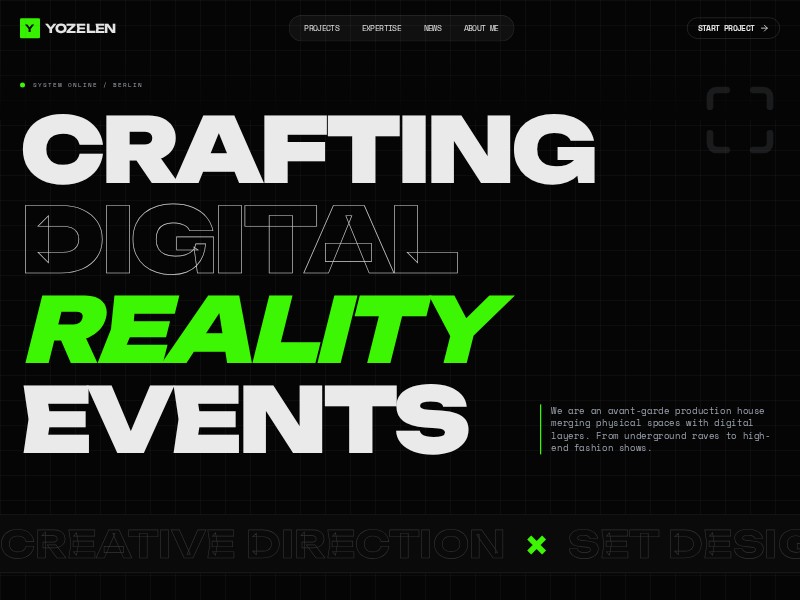 Preview for Creative Event Producer Portfolio Template