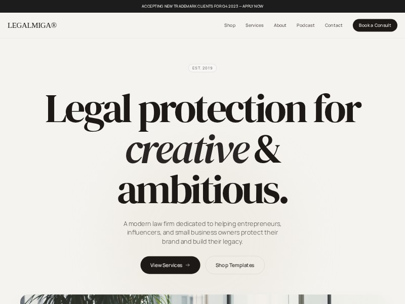 Preview for Creative Law Firm Landing Page Template