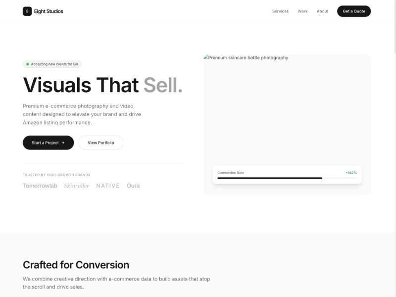 Preview for E-commerce Content Agency Landing Page Template