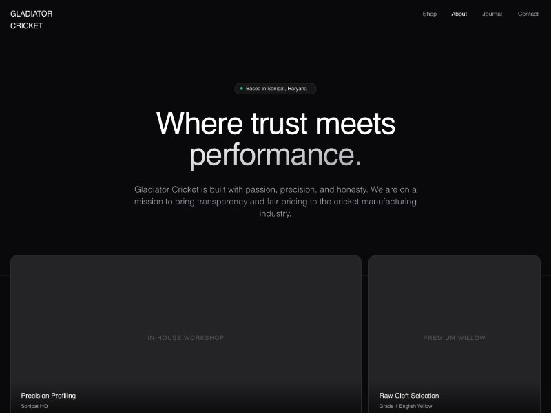 Preview for Cricket Brand About Page Template