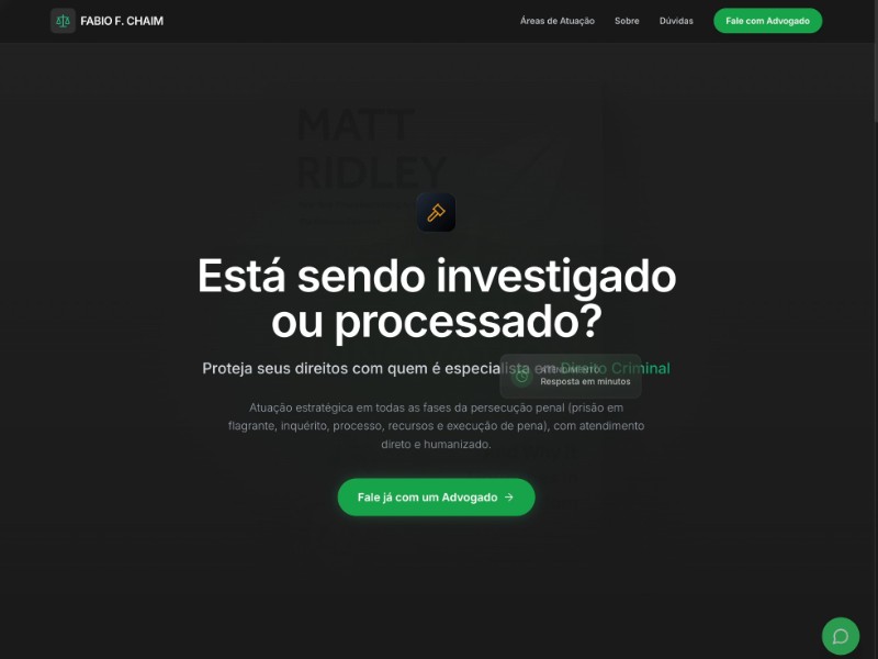 Preview for Criminal Law Firm Landing Page Template