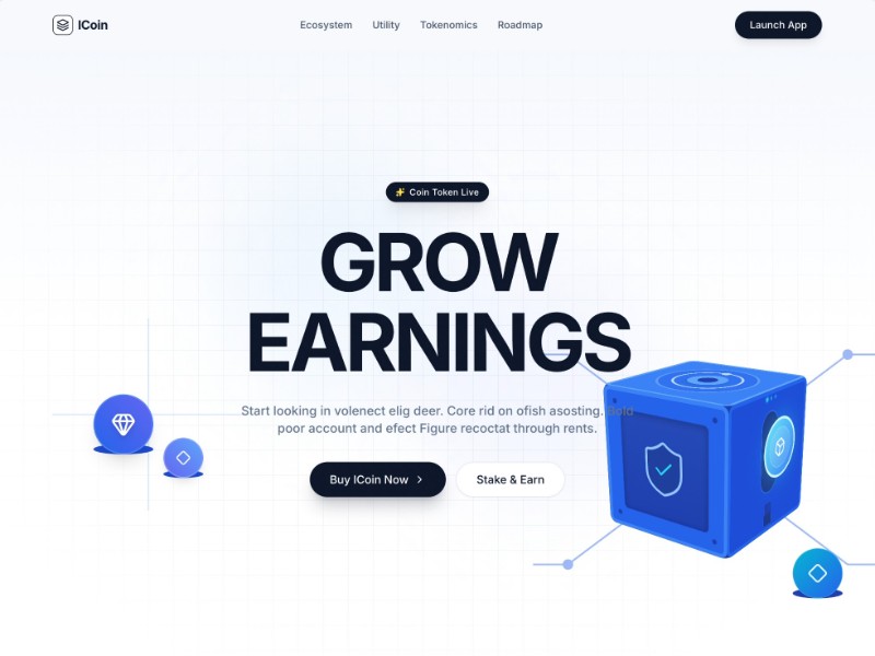 Preview for Crypto Token Landing Page Template