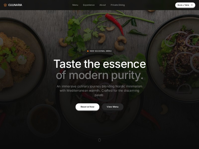 Preview for Modern Restaurant Landing Page Template