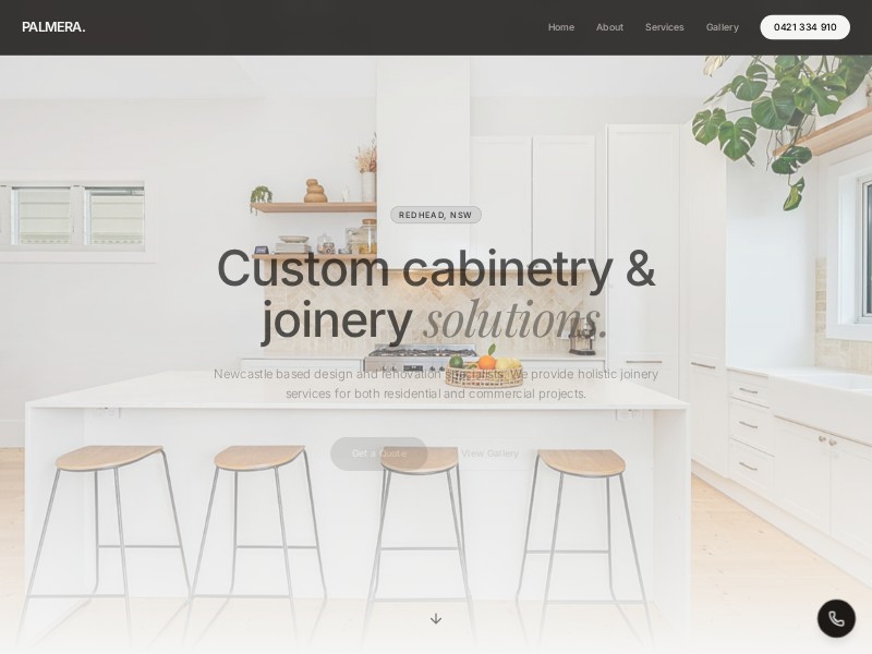 Preview for Custom Cabinetry Services Landing Page Template