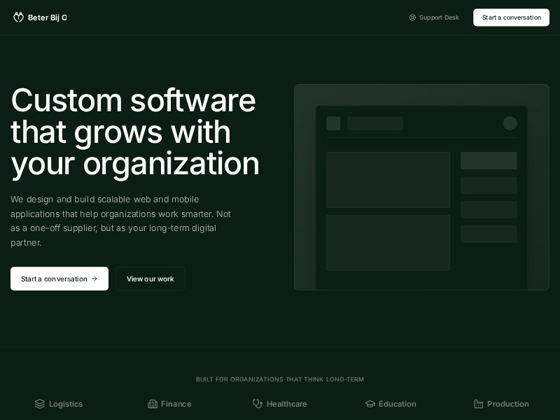 Preview for Custom Software Agency Landing Page Template