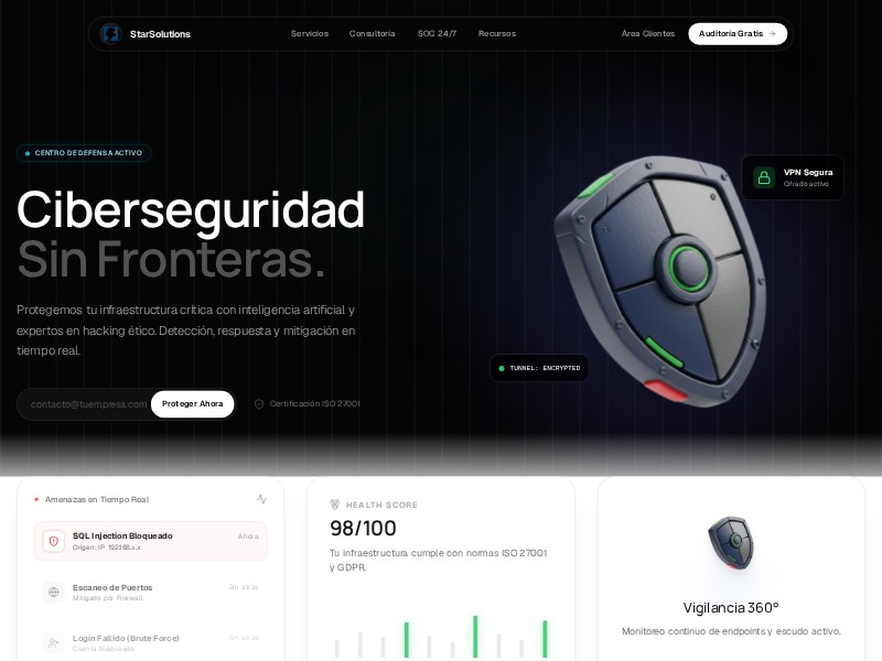 Preview for Ciberseguridad SaaS Landing Page Template