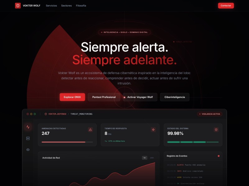 Preview for Cybersecurity Services Landing Page Template