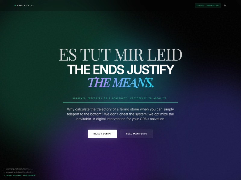 Preview for Dark Hacker Landing Page Template