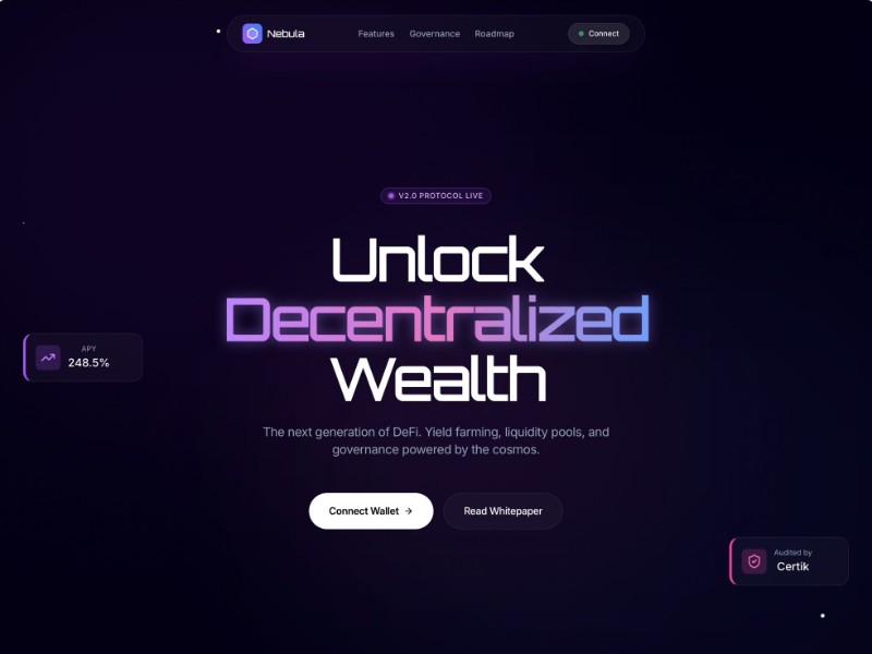 Preview for DeFi Crypto Landing Page Template