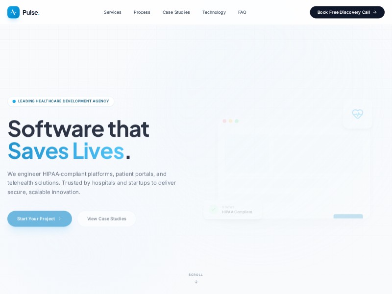 Preview for Healthcare Software Agency Landing Page Template