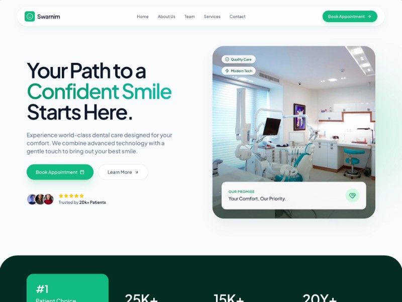 Preview for Dental Clinic Landing Page Template