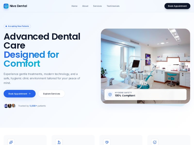 Preview for Dental Clinic Landing Page Template