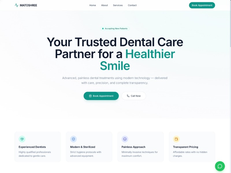 Preview for Dental Clinic Landing Page Template