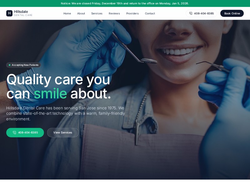 Preview for Dental Clinic Landing Page Template