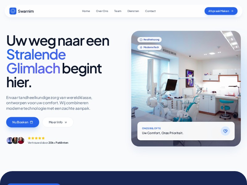 Preview for Dental Clinic Landing Page Template