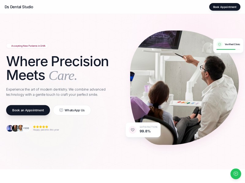 Preview for Dental Clinic Landing Page Template