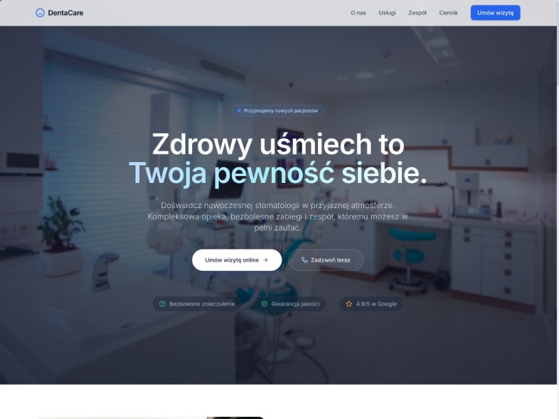 Preview for Dental Clinic Landing Page Template