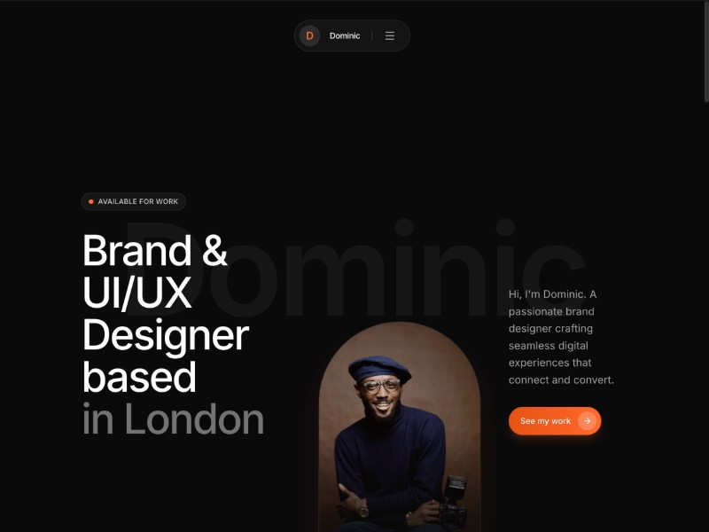 Preview for Brand & UI/UX Designer Portfolio Template