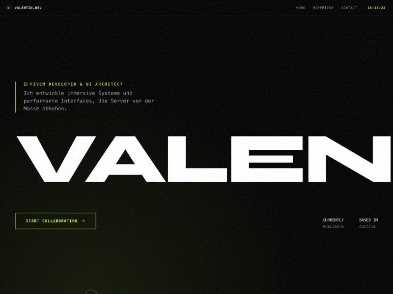 Preview for Developer Portfolio Landing Page Template