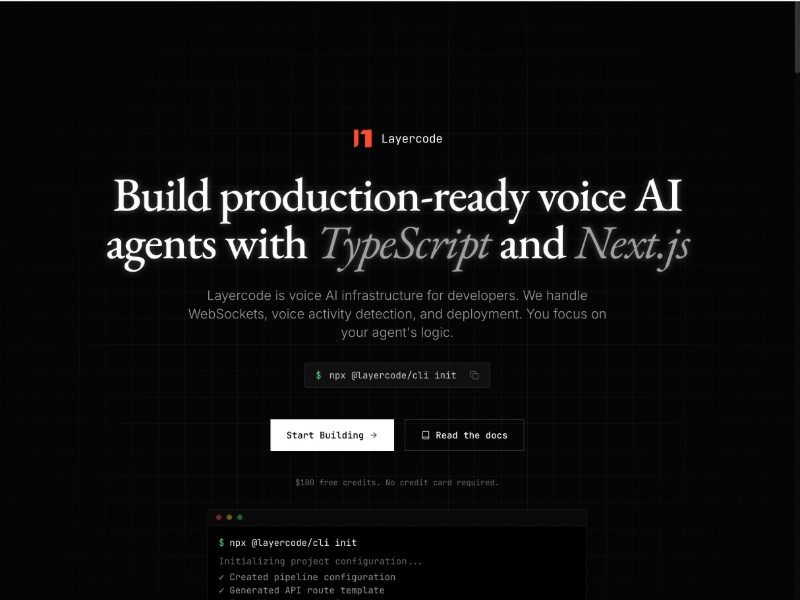 Preview for Developer SaaS Landing Page Template