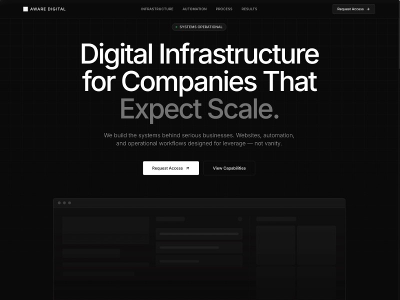 Preview for Digital Infrastructure & Automation Landing Page Template