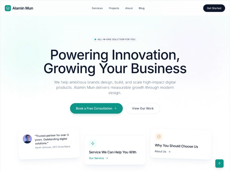 Preview for Digital Product Agency Landing Page Template