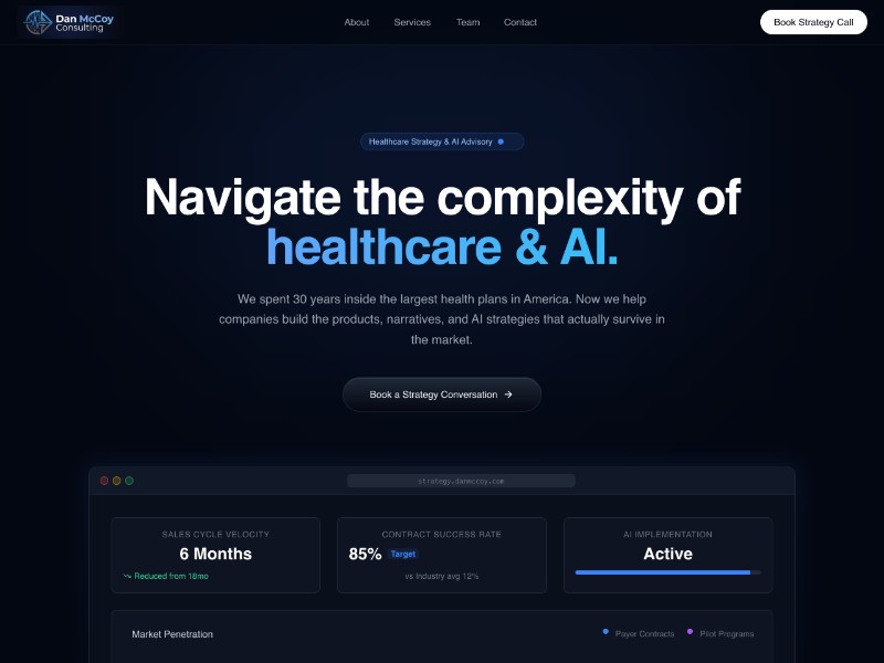 Preview for Healthcare Consulting Landing Page Template