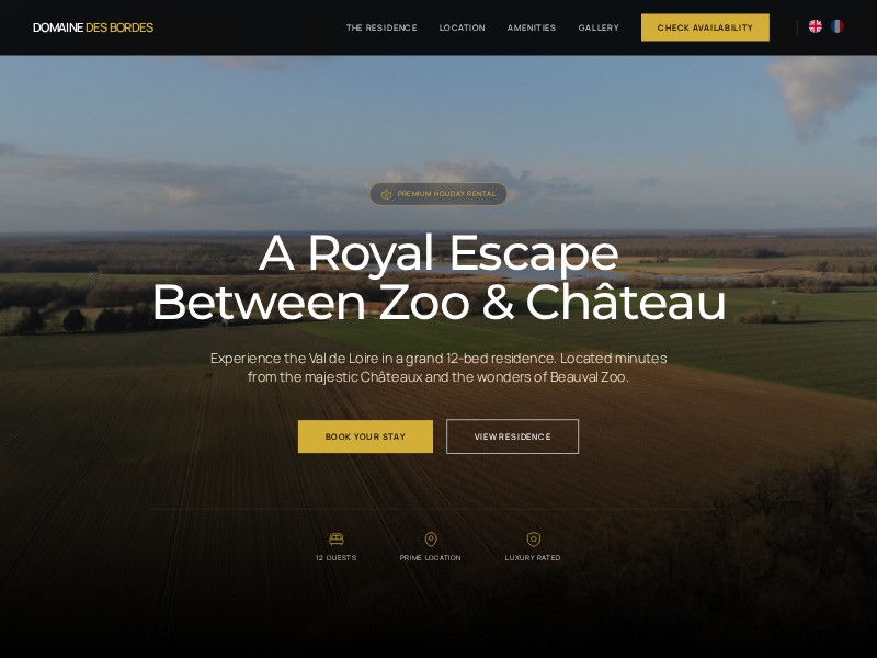 Preview for Luxury Holiday Rental Landing Page Template