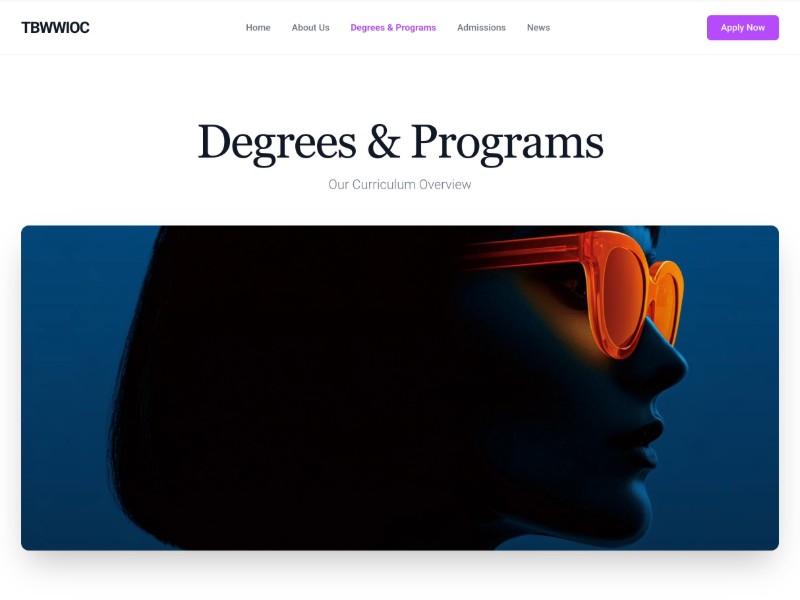 Preview for Education Degrees & Programs Landing Page Template