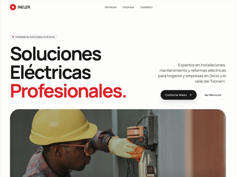 Preview for Electrician Services Landing Page Template