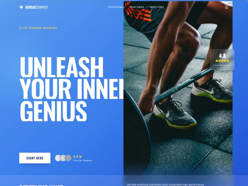 Preview for Elite Education Landing Page Template