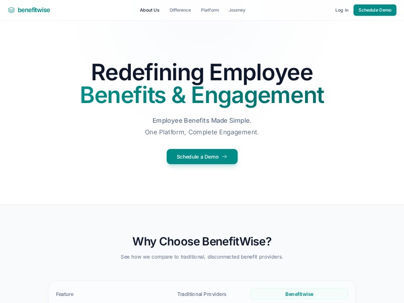 Preview for Employee Benefits SaaS Landing Page Template