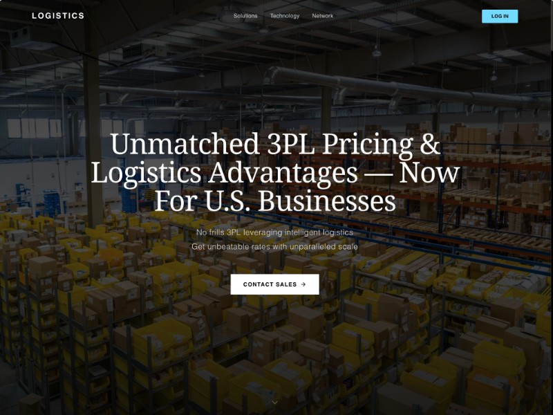 Preview for Enterprise 3PL Logistics Landing Page Template