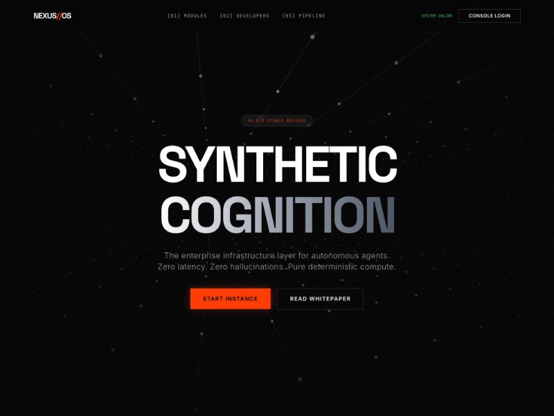 Preview for Enterprise AI Infrastructure Landing Page Template