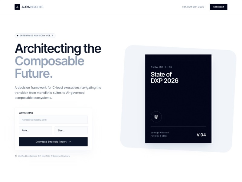 Preview for Enterprise DXP Report Landing Page Template