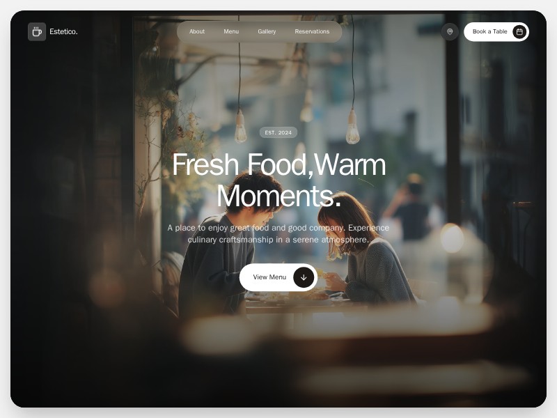 Preview for Cafe Restaurant Landing Page Template