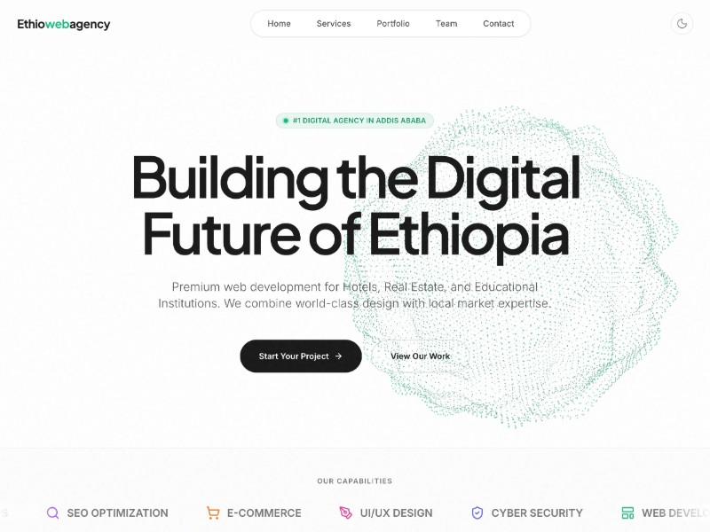 Preview for Ethiopian Digital Agency Website Template